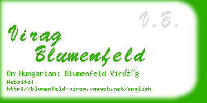 virag blumenfeld business card